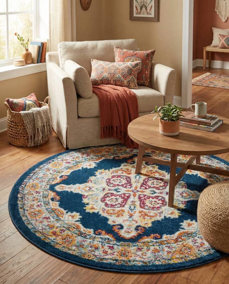 Detail image of 5' x 5' Parker Round Rug