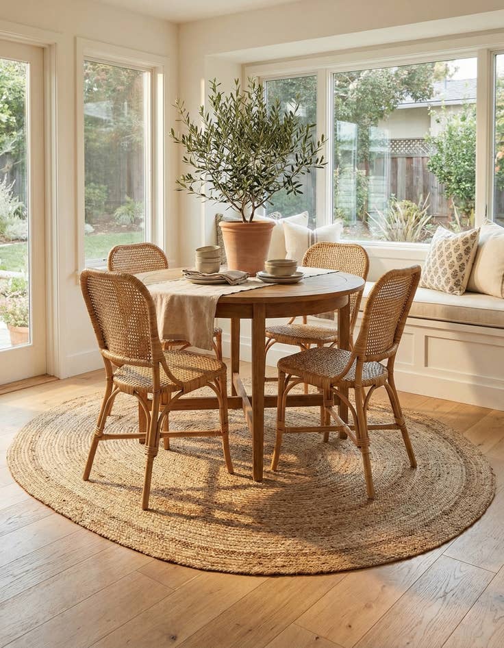 Detail image of  8' x 10'  Hand Braided Jute Oval Rug