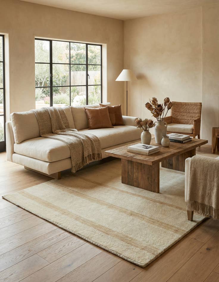 Detail image of 5' x 6' 7  Hand Knotted Gabbeh Oriental Wool Rug