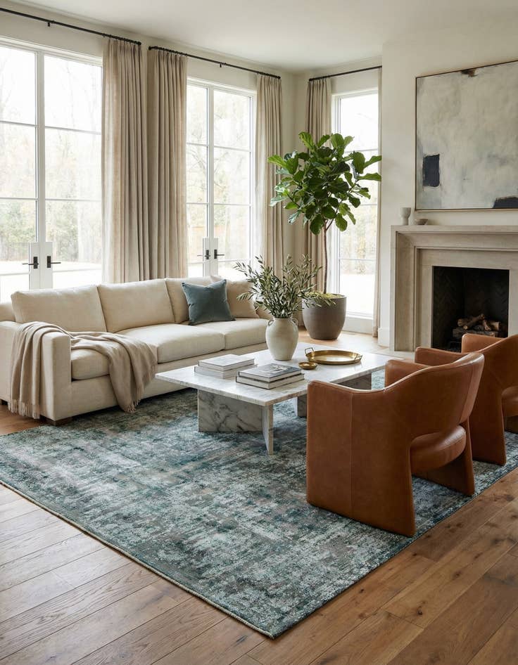 Detail image of 9' 5 x 12' 10  Hand Knotted Ultra Vintage Persian Wool Rug