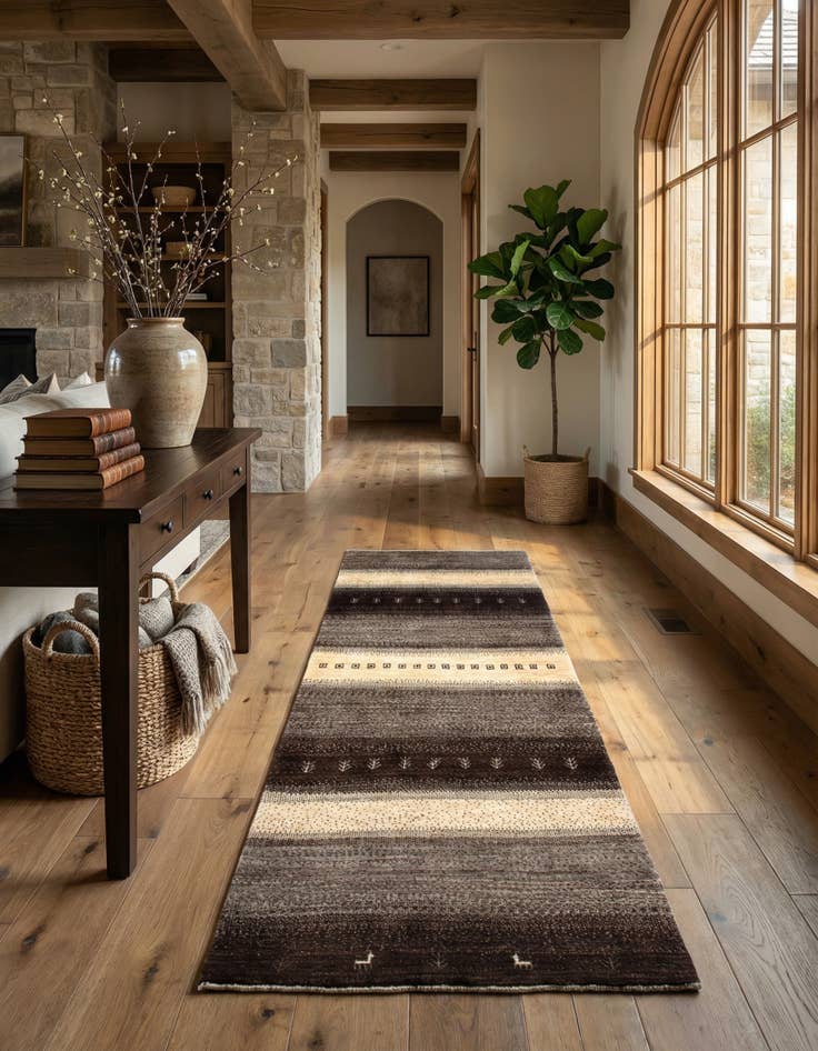 Detail image of  2' 11 x 6' 6  Hand Knotted Kashkuli Persian Runner Rug