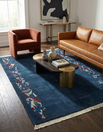 5' 7 x 8' Hand Knotted Nepal Wool Rug