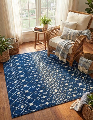 5' 3 x 5' 3 Moroccan Trellis Square Rug