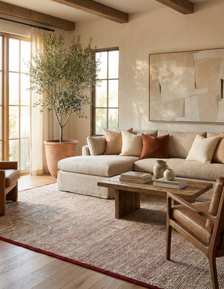 Detail image of 9' 3 x 13'  Hand Knotted Moroccan Wool Rug