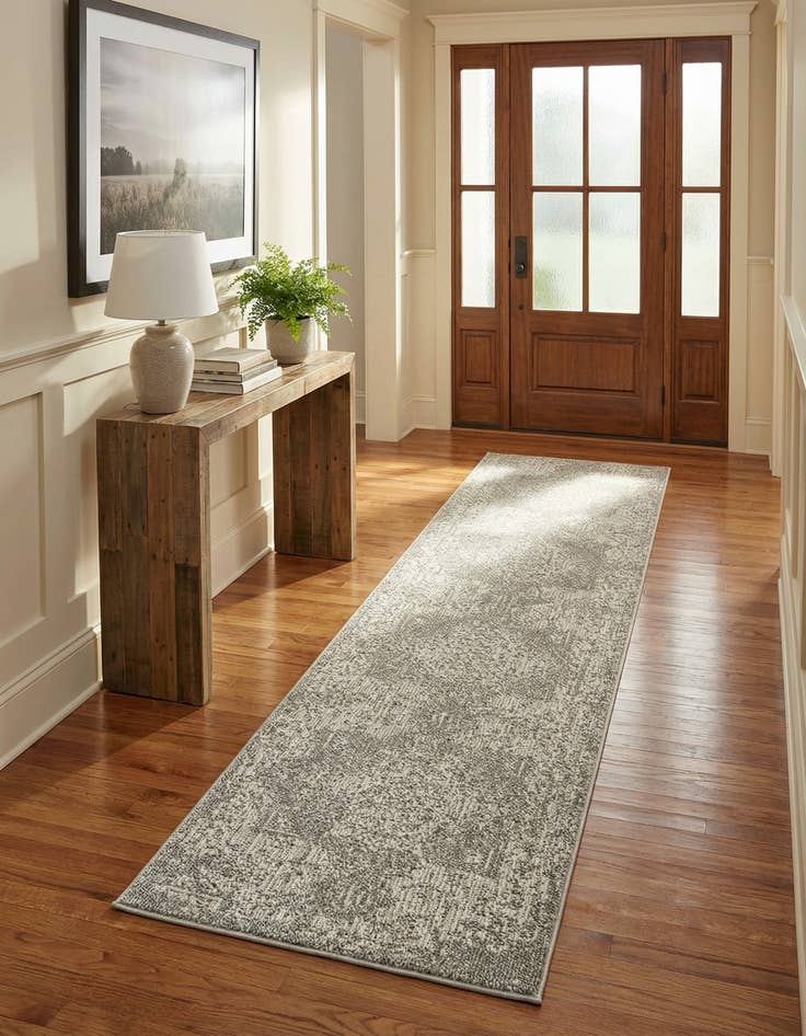 Detail image of  2' 7 x 12'  Washable Traditional Indoor / Outdoor Runner Rug