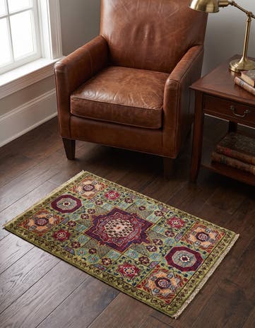 2' x 3' 3 Hand Knotted Mamluk Ziegler Rug