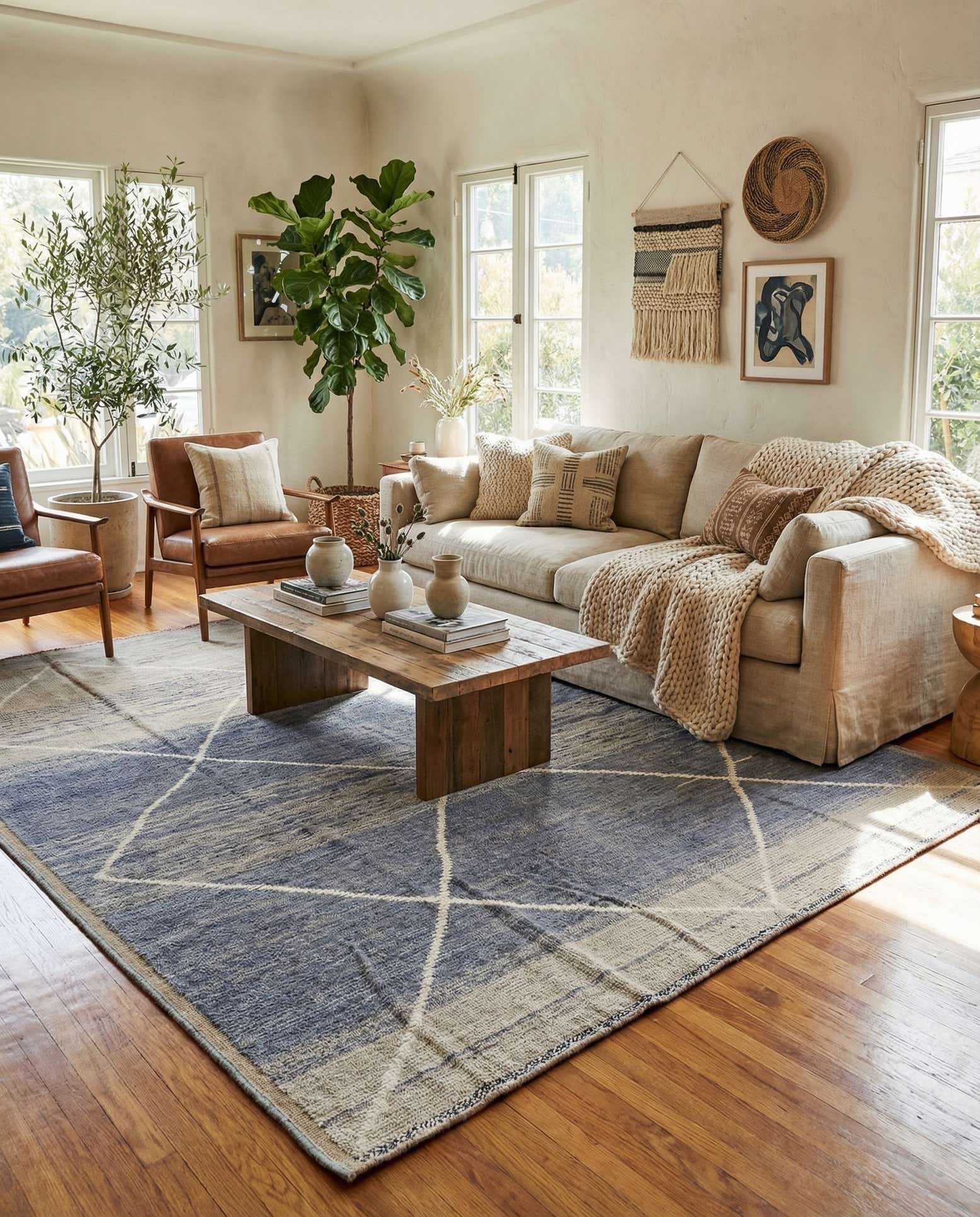 8' 2 x 10' 4 Hand Knotted Moroccan Wool Rug