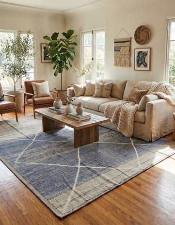 8' 2 x 10' 4 Hand Knotted Moroccan Wool Rug