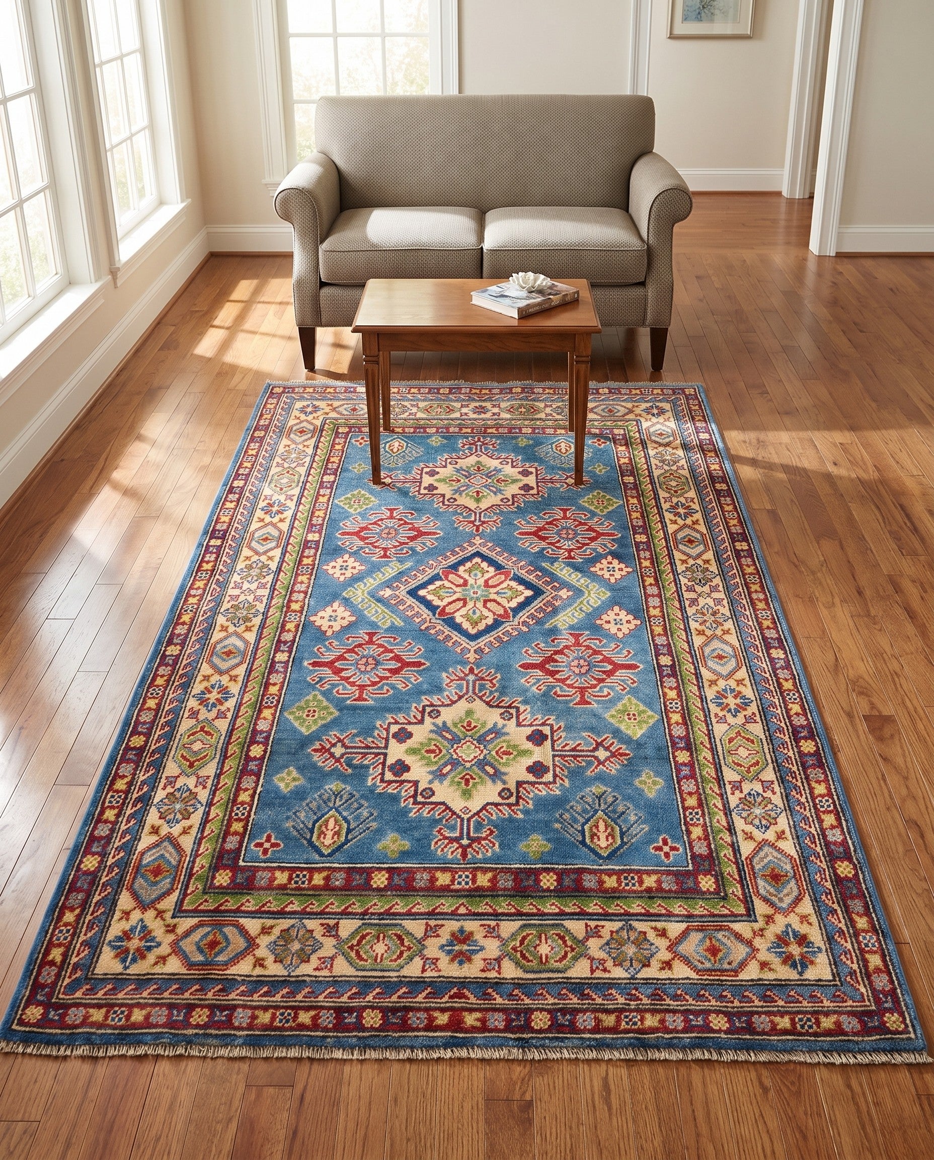 3' 10 x 6' Hand Knotted Kazak Rug