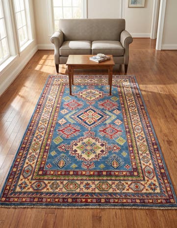 3' 10 x 6' Hand Knotted Kazak Rug