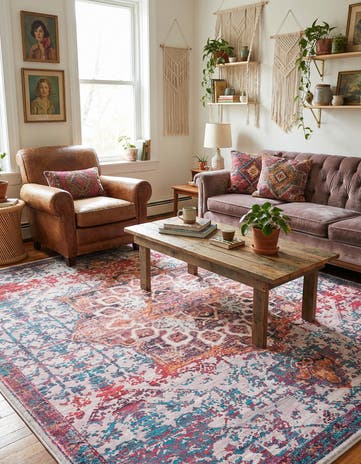7' 10 x 7' 10 Washable Francesca Square Rug