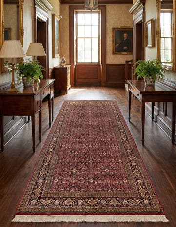 5' 2 x 10' 5 Hand Knotted Farahan Wool Runner Rug