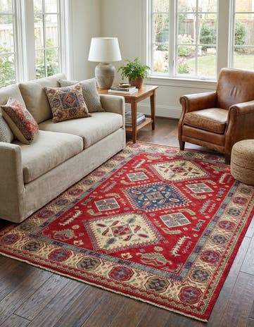5' 6 x 7' 10 Hand Knotted Kazak Rug