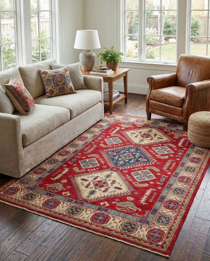 5' 6 x 7' 10 Hand Knotted Kazak Rug