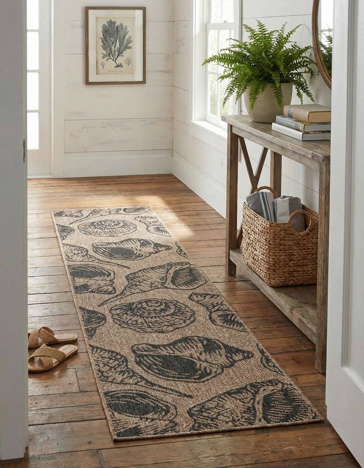 Detail image of 2' x 8'  Washable Coastal Indoor / Outdoor Runner Rug