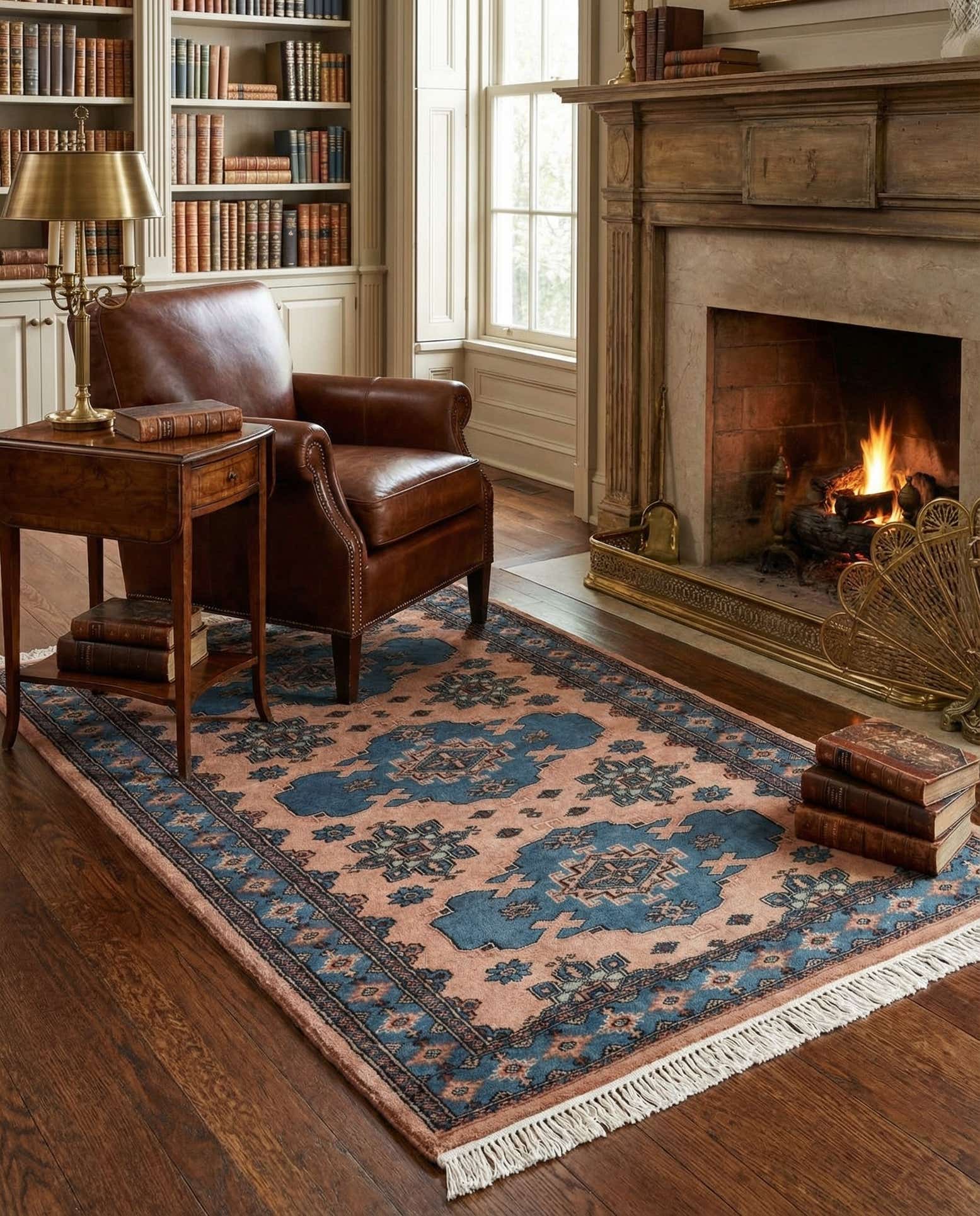 3' 3 x 4' 10 Hand Knotted Bokhara Oriental Wool Rug