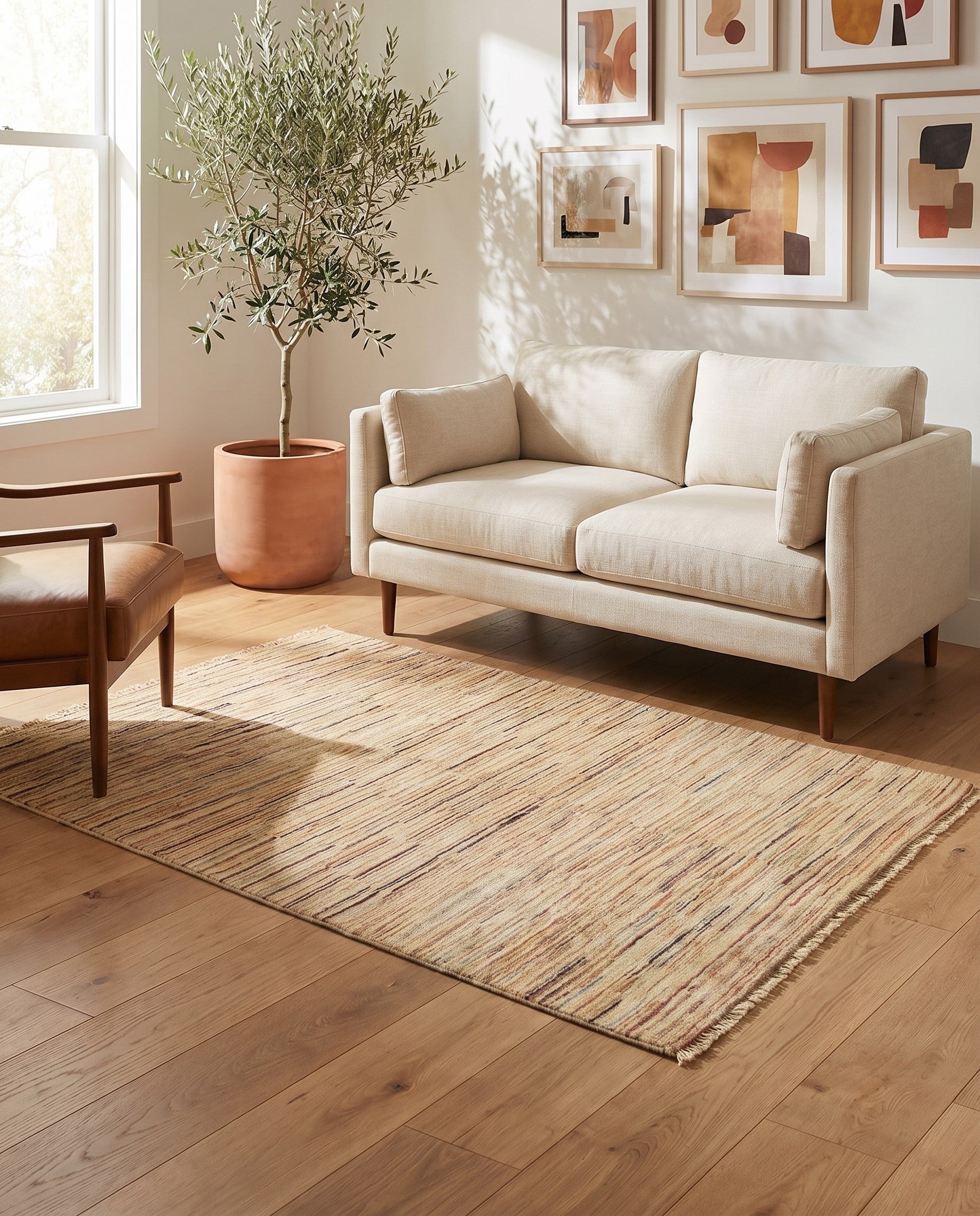 3' 9 x 5' 10 Hand Knotted Modern Ziegler Rug