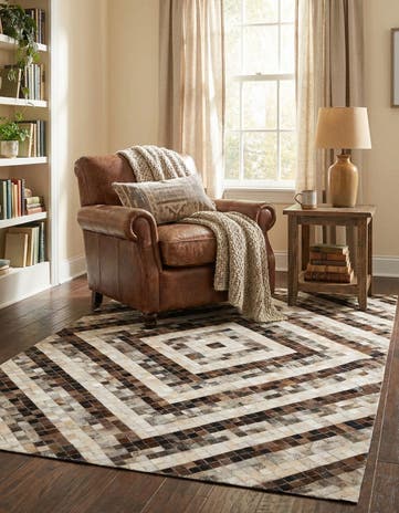 5' x 8' Cowhide - Patchwork Rug