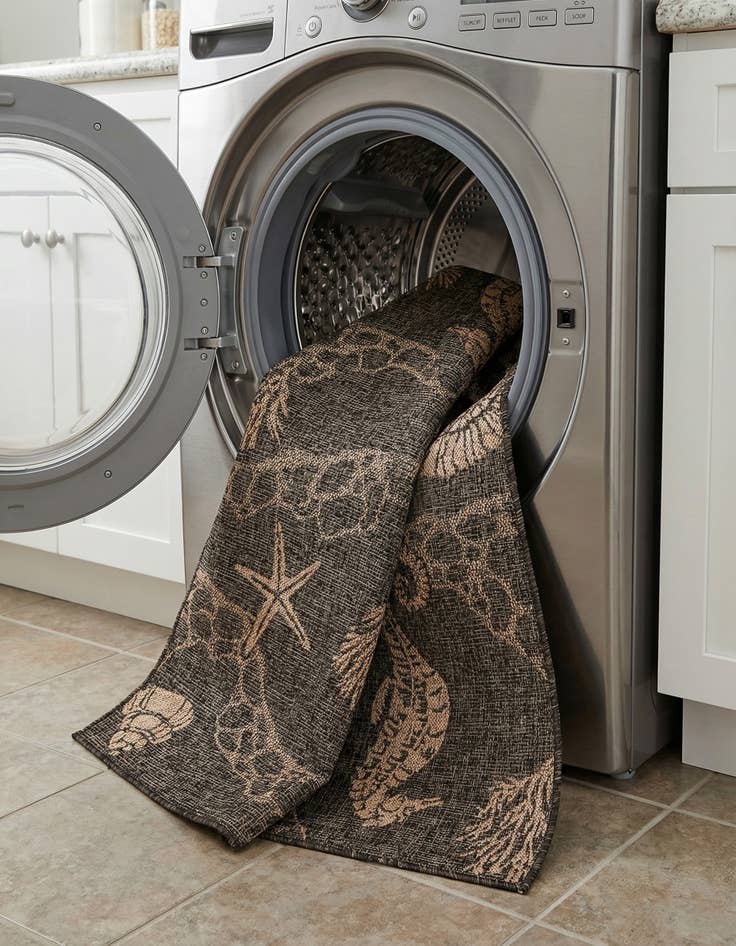 Detail image of  4' x 6'  Washable Coastal Indoor / Outdoor Rug