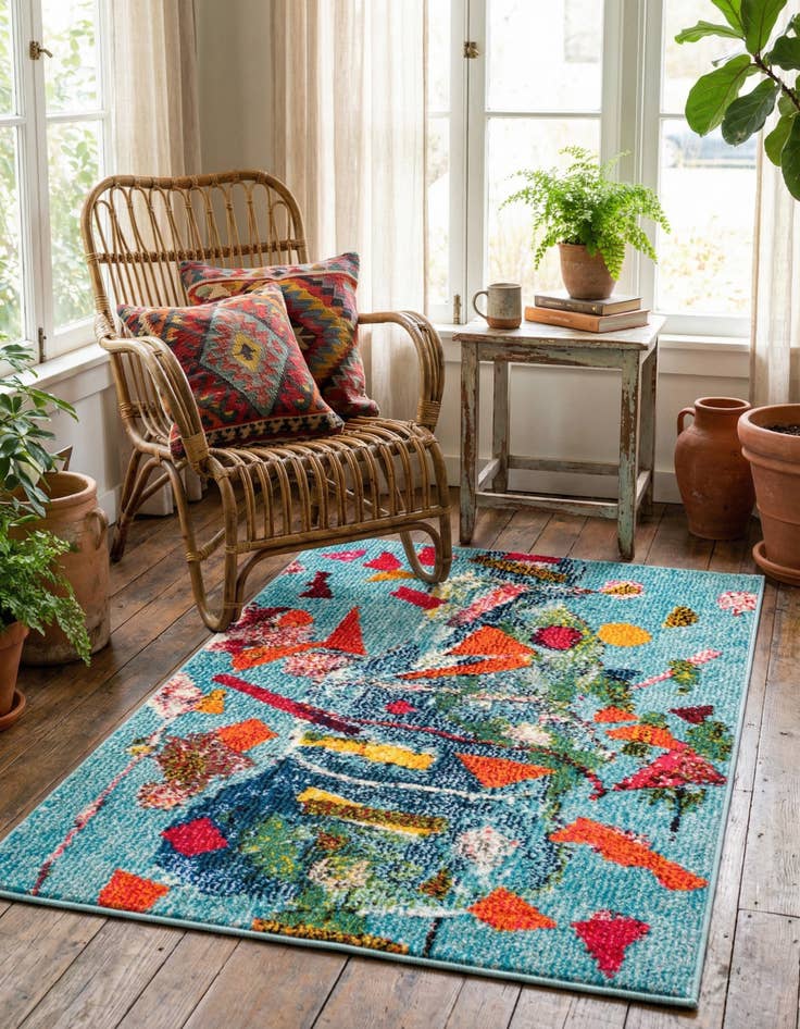 Detail image of 2' 2 x 3'  Washable Vivid Rug