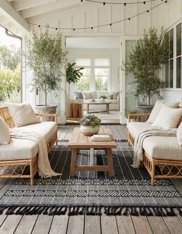 7' 10 x 10' Easy-Clean Eco Bohemian Indoor / Outdoor Rug