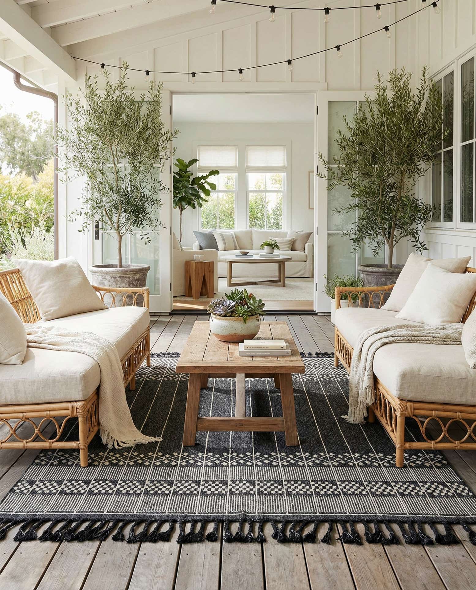 7' 10 x 10' Easy-Clean Eco Bohemian Indoor / Outdoor Rug
