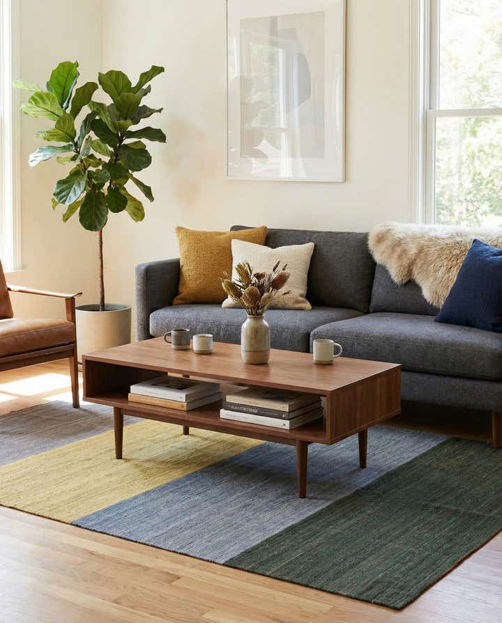 5' x 7' 10 Hand Woven Kilim Modern Wool Rug