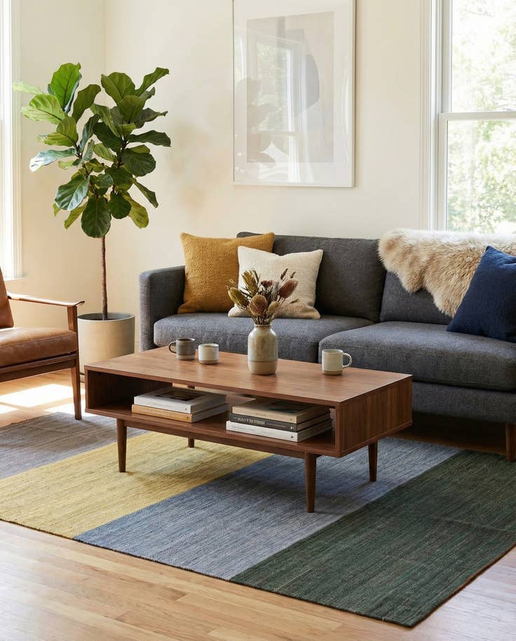 Detail image of 5' x 7' 10 Hand Woven Kilim Modern Wool Rug