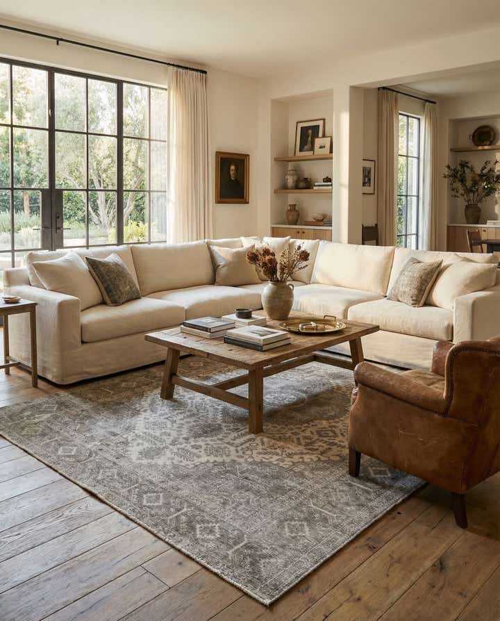 6' 7 x 9' Hand Knotted Ultra Vintage Persian Wool Rug