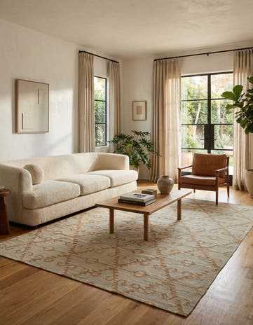 6' 2 x 8' 9 Hand Woven Kilim Modern Wool Rug