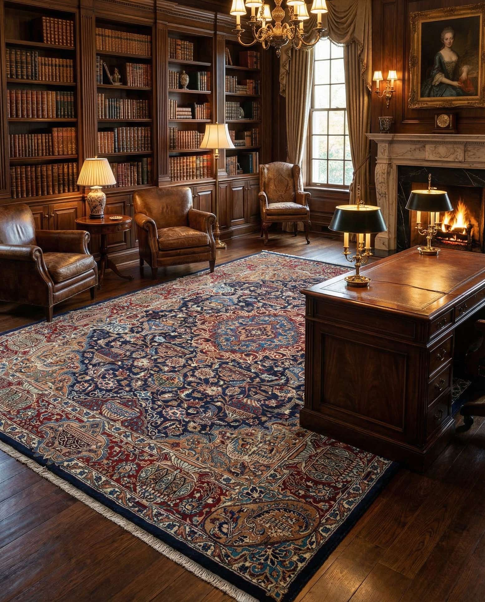 9' 9 x 12' 11 Hand Knotted Kashmar Persian Wool Rug