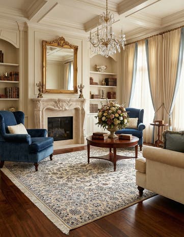 5' 8 x 8' 7 Hand Knotted Nain Rug