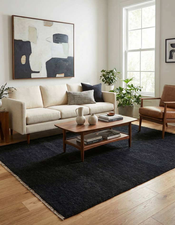 Detail image of 5' 9 x 8' 1  Hand Knotted Moroccan Wool Rug