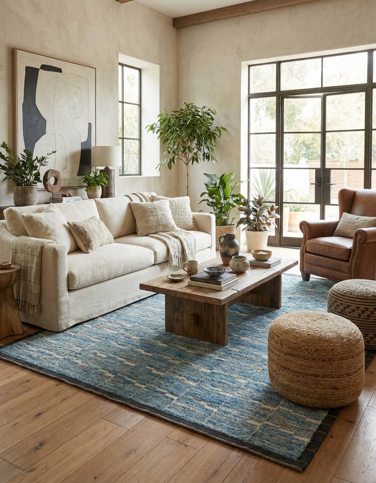 Detail image of  8' 4 x 10'  Hand Knotted Moroccan Wool Rug