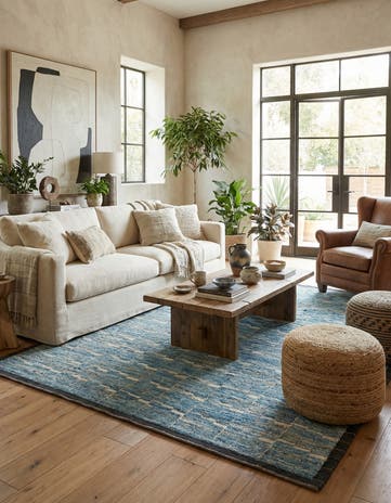 8' 4 x 10' Hand Knotted Moroccan Wool Rug