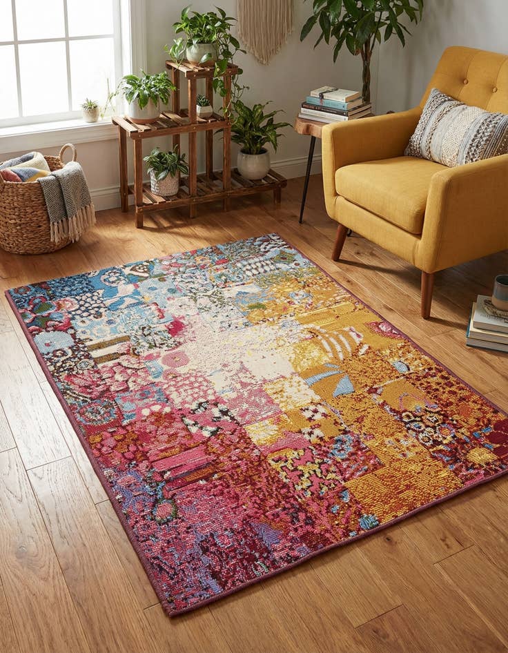 Detail image of 2' x 3'  Washable Modern Indoor / Outdoor Rug