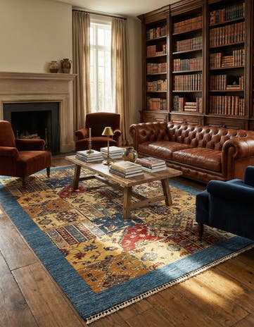 6' 8 x 10' Hand Knotted Ariana Ziegler Rug
