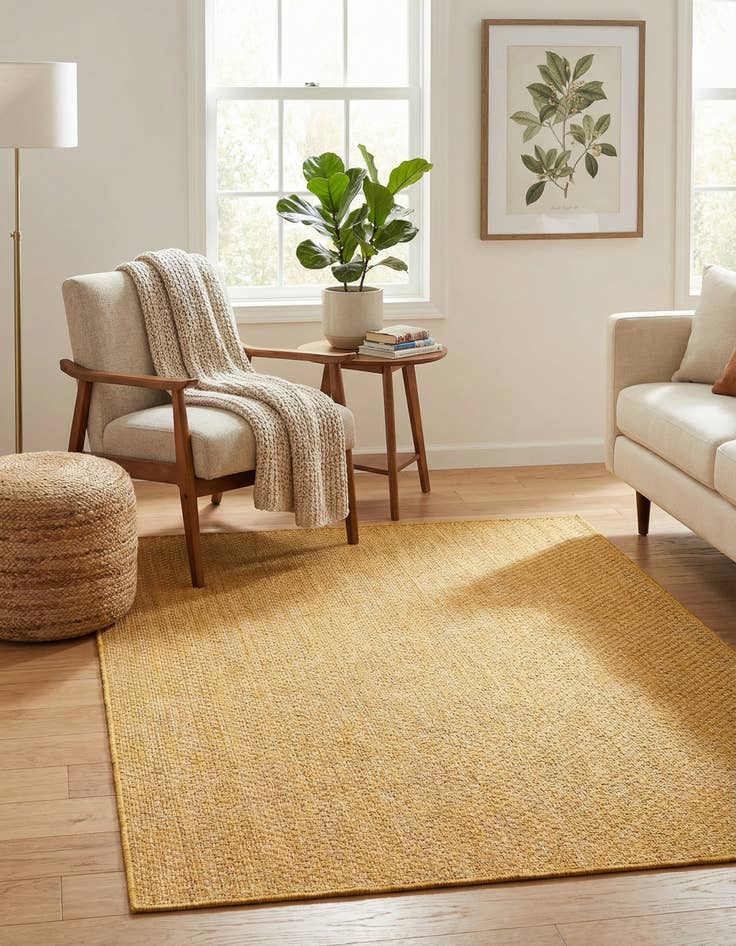 Detail image of  4' x 6'  Washable Solid Indoor / Outdoor Rug