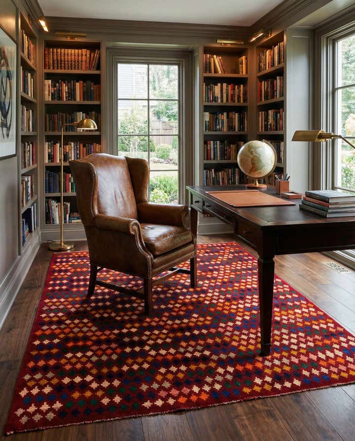 6' 2 x 7' 3 Hand Knotted Balouch Wool Rug