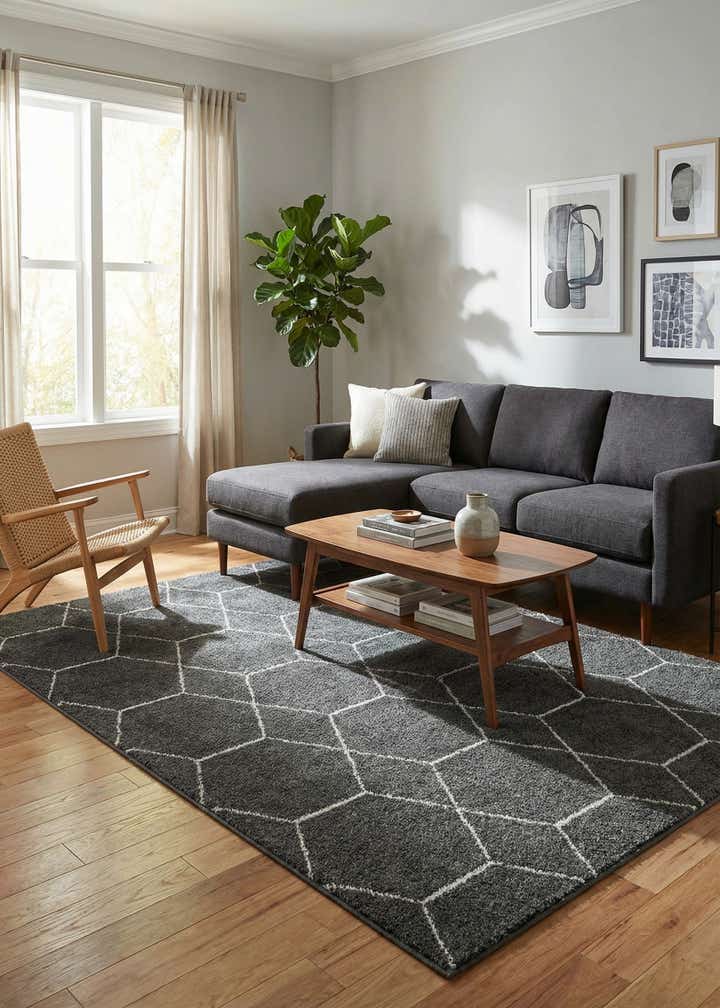 7' 10 x 11' Lattice Frieze Rug