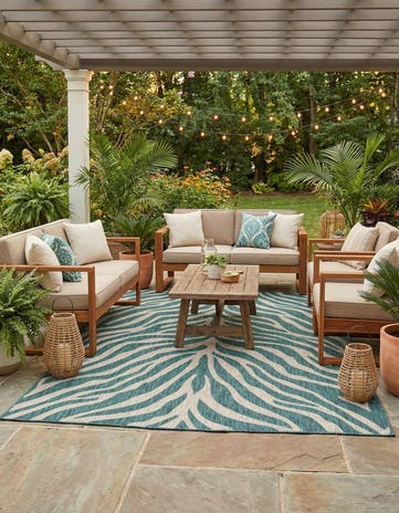 9' x 12' Easy-Clean Safari Indoor / Outdoor Rug