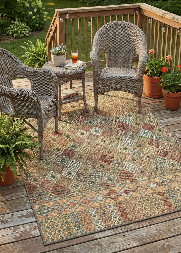 4' x 6' Easy-Clean Baja Indoor / Outdoor Rug