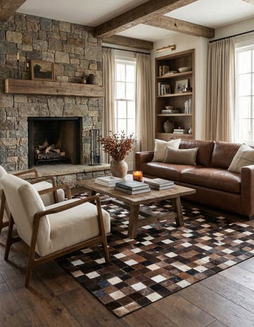 5' 5 x 7' 10 Cowhide Rug