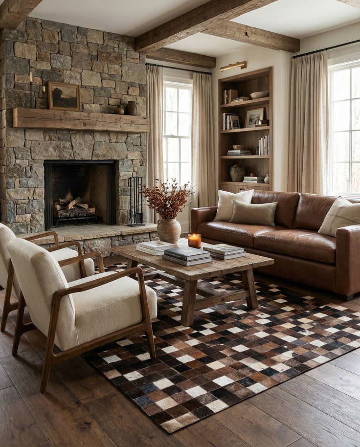 Detail image of 5' 5 x 7' 10 Cowhide Rug