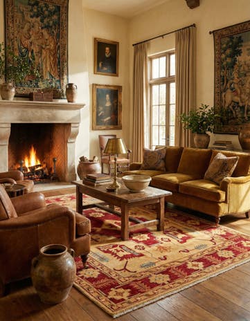 5' 8 x 7' 9 Hand Knotted Ziegler Wool Rug