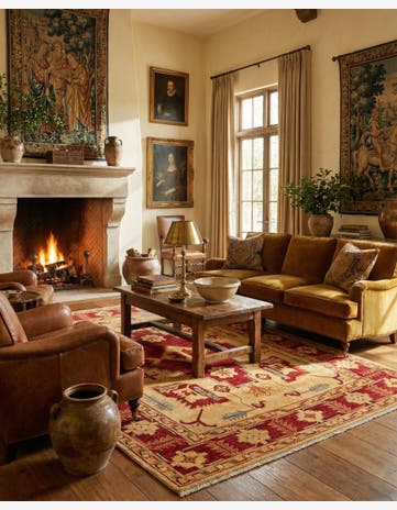 5' 8 x 7' 9 Hand Knotted Ziegler Wool Rug