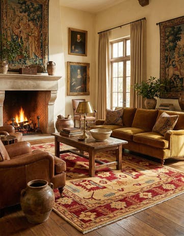 5' 8 x 7' 9 Hand Knotted Ziegler Wool Rug