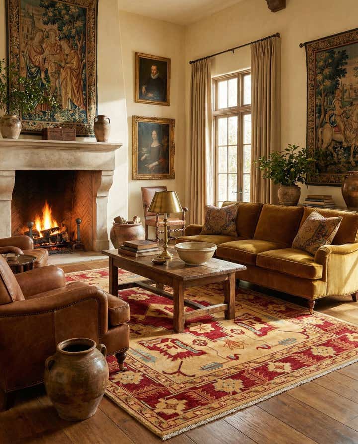 5' 8 x 7' 9 Hand Knotted Ziegler Wool Rug