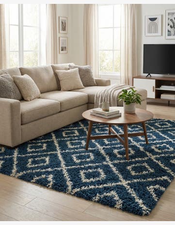 10' x 10' Trellis Shag Square Rug