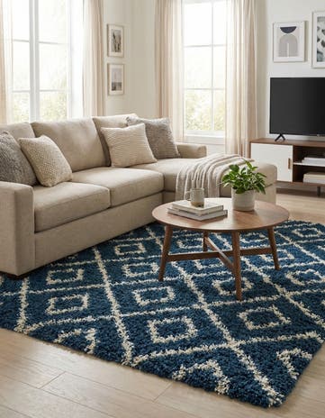 10' x 10' Lattice Shag Square Rug